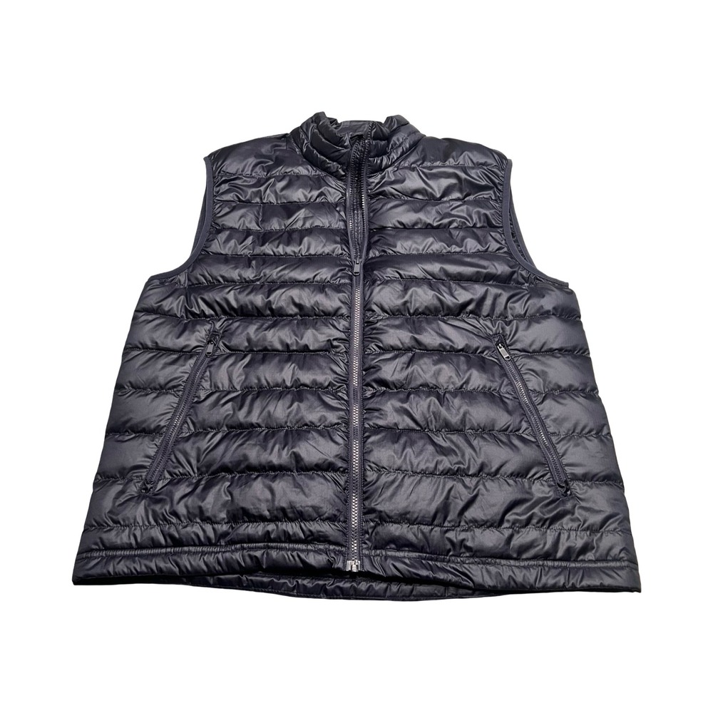 Quince Womens Navy Lightweight Goose Down Puffer Vest XL Recycled Polyester